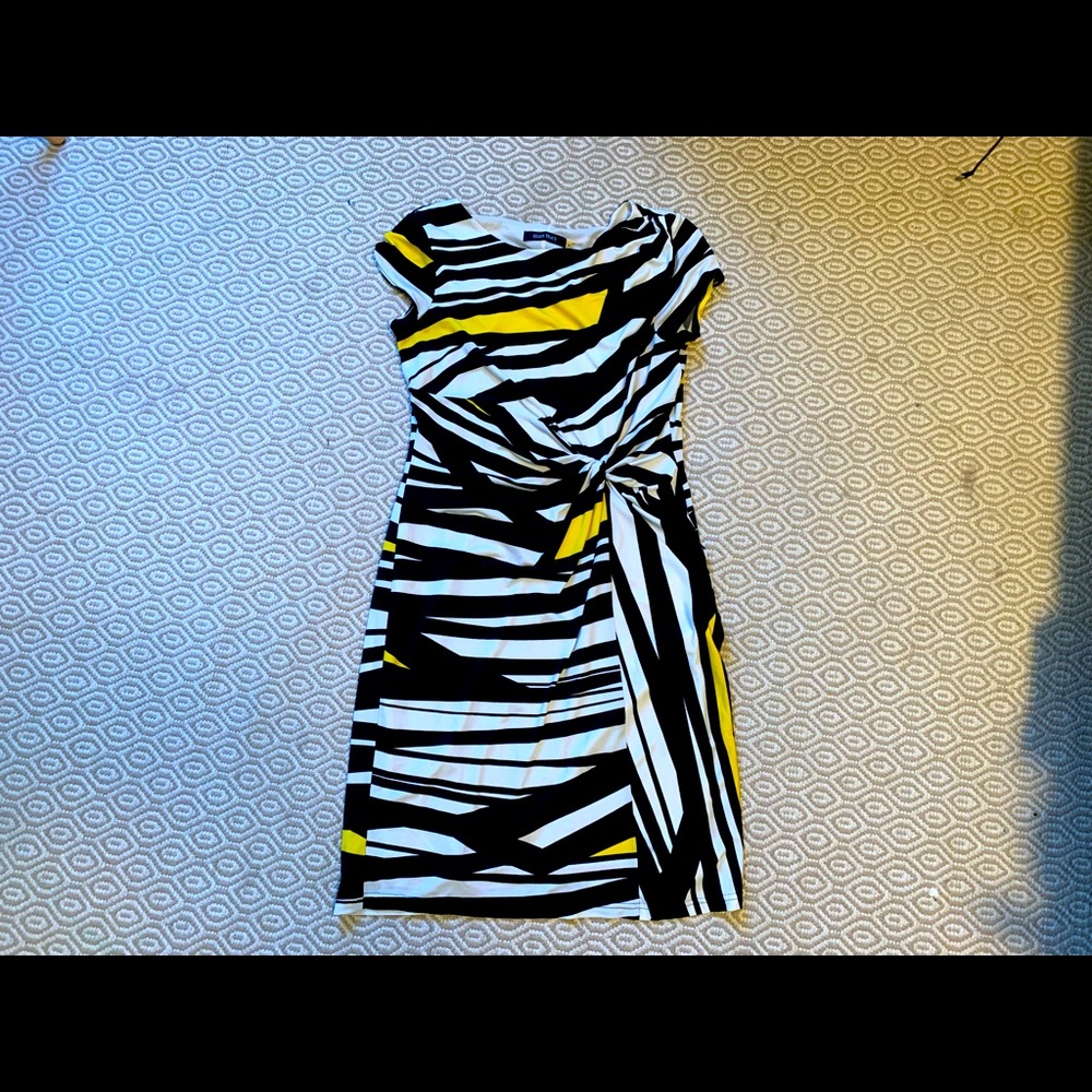 Vibrant Black and Yellow Striped Dress